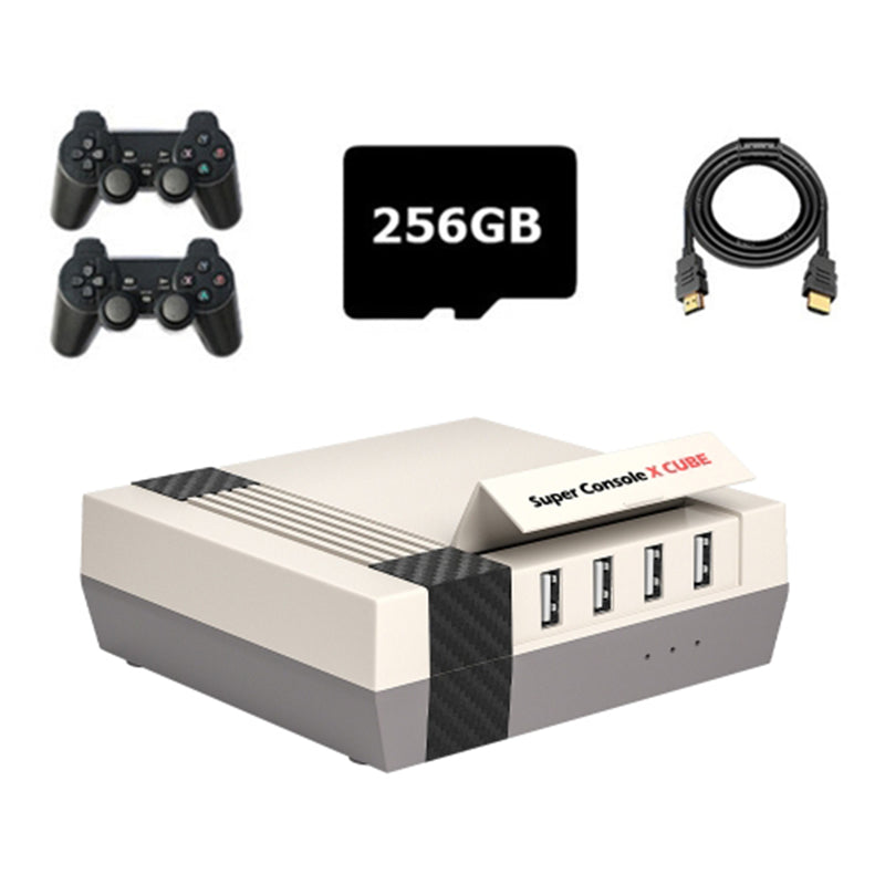 KINHANK Super Console X Cube Mini Classic Game Console with 2 Wireless Controllers, 256GB HD Video Games (EU Plug) KINHANK Super Console X Cube Mini Classic Game Console with 2 Wireless Controllers, 256GB HD Video Games (EU Plug)